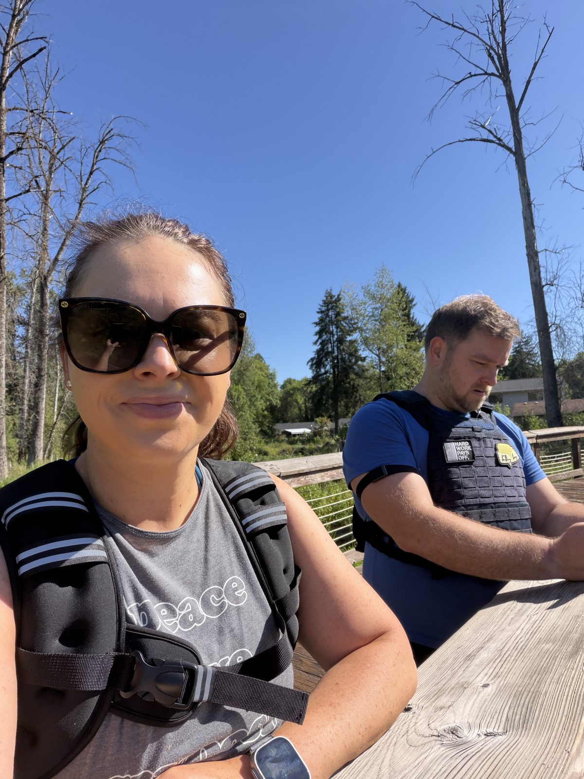 Jill and Dalton Higginbottom out training
